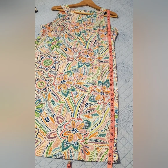 Jean-Pierre Klifa Paris,   Patterned Midi Dress, Size L, Multi Colors - Picture 4 of 5